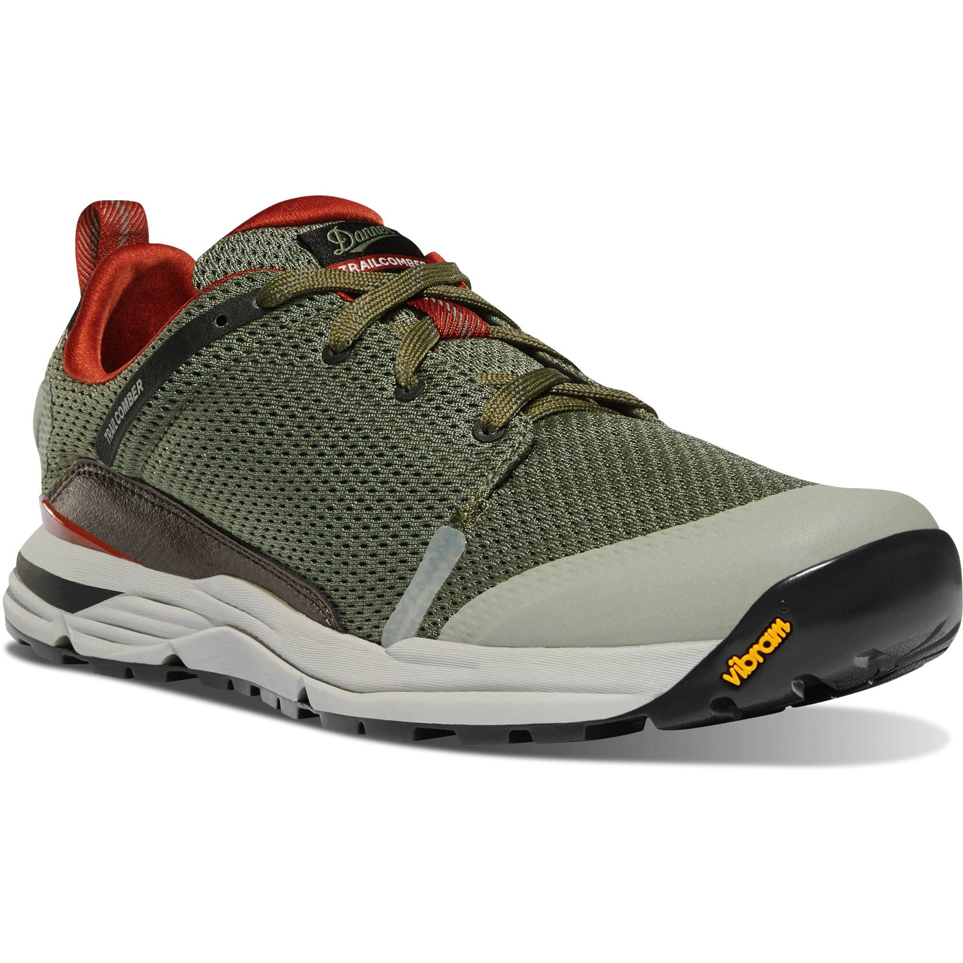 Danner Men's Trailcomber 3" Hiking Shoe - Lichen/Picante - 63351 7 / Medium / Green - Overlook Boots