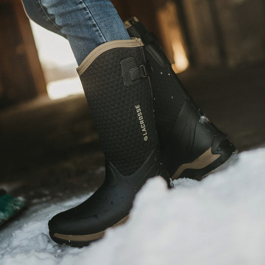 Lacrosse Women's Alpha Thermal 14" Waterproof Rubber Work Boot - Black - 644108 - Overlook Boots