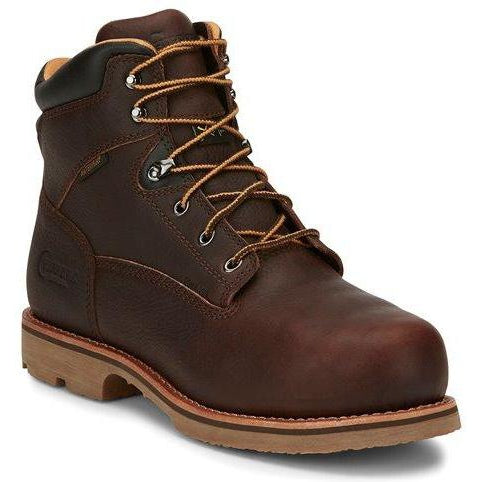 Chippewa Men's Serious+ 6" Composite Toe Waterproof Metguard Lace-Up Work Boot - 72301 8 / Medium / Brown - Overlook Boots