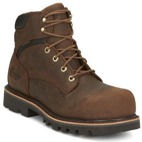 Chippewa Men's Sador 6" Composite Toe Waterproof Lace-Up Work Boot - Tan - 73221 8 / Medium / Tan - Overlook Boots