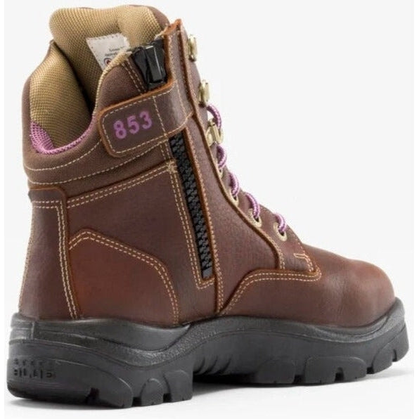 Steel Blue Women's Southern Cross Side Zipper 6" Waterproof Steel Toe MG Work Boot - 892853 - Overlook Boots