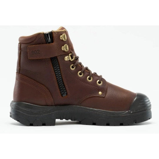 Steel Blue Men's Argyle Met Bump 6" Waterproof MG Steel Toe Side Zipper Work Boot - Oak - 862902 - Overlook Boots