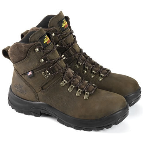 Thorogood Men's American Union Series 6" Steel Toe Waterproof USA Made Work Boot - 804-3365 8.0 / Medium / Brown - Overlook Boots