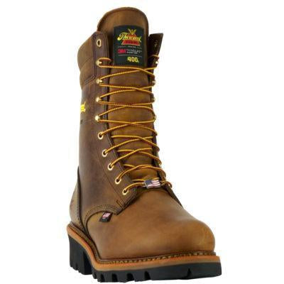 Thorogood Men's Logger 9" Steel Toe Insulated USA Work Boot - Brown - 804-3554 - Overlook Boots