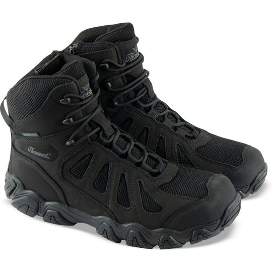 Thorogood Men's Crosstrex 6" Safety Toe Side Zipper Waterproof Hiker - 804-6290 4.0 / Medium / Black - Overlook Boots