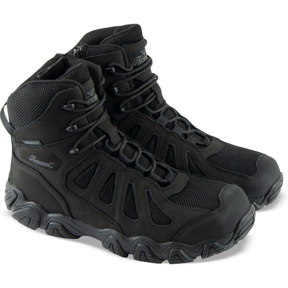 Thorogood Men's Crosstrex  6" Safety Toe Side Zip WP Hiker - 804-6290 8 / Medium / Black - Overlook Boots