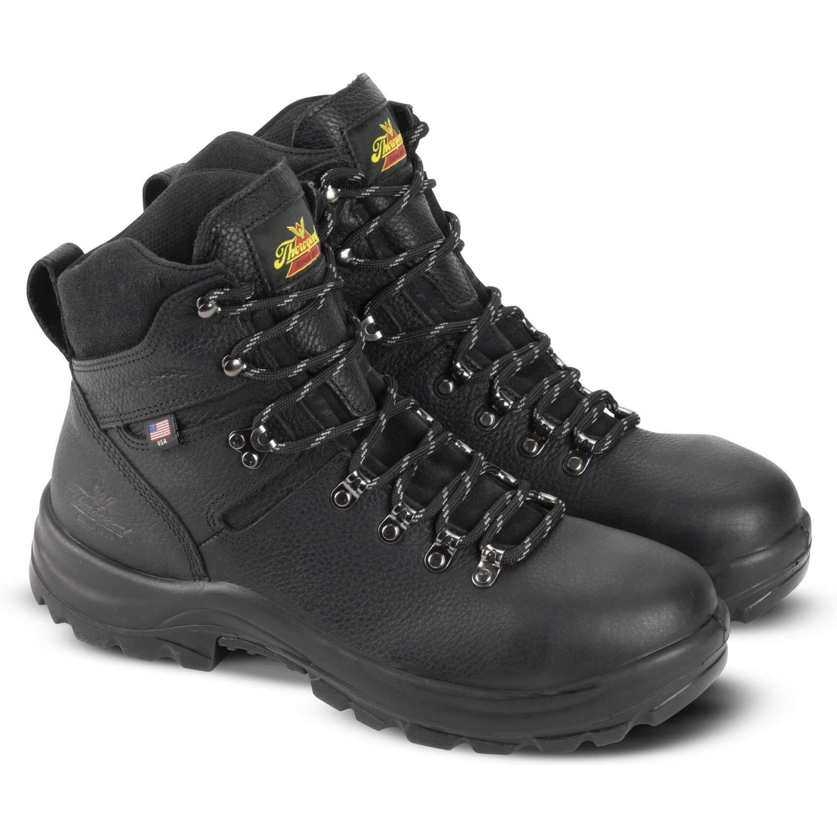 Thorogood Men's American Union Series 6" Stl Toe WP Work Boot 804-6365 8 / Medium / Black - Overlook Boots