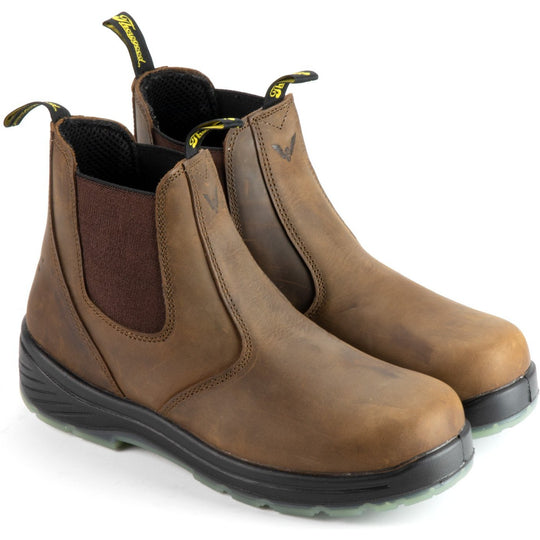 Thorogood Men's Thoro-Flex Series 6" Composite Toe Pull-On Work Boot- 804-3166 7.0 / Medium / Brown - Overlook Boots