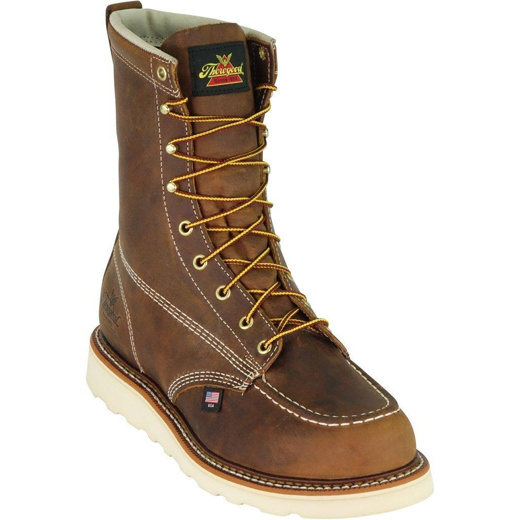 Thorogood Men's American Heritage 8" Soft Toe USA Made Work Boot 814-4178  - Overlook Boots