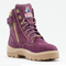 Steel Blue Women's Southern Cross Side Zipper Steel Toe Work Boot - Purple - 892861 4 / Wide / Purple - Overlook Boots