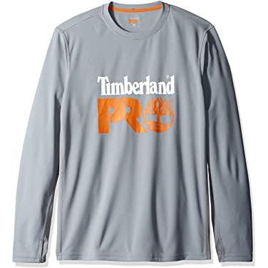 Timberland Pro Men's Wicking Good Long Sleeve Work T-Shirt - Grey - TB0A1128067 Small / Grey - Overlook Boots
