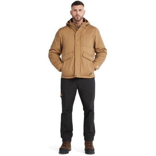 Timberland Pro Men's Ironhide 100G Insulated Hooded Jacket -Wheat- TB0A237TD02  - Overlook Boots