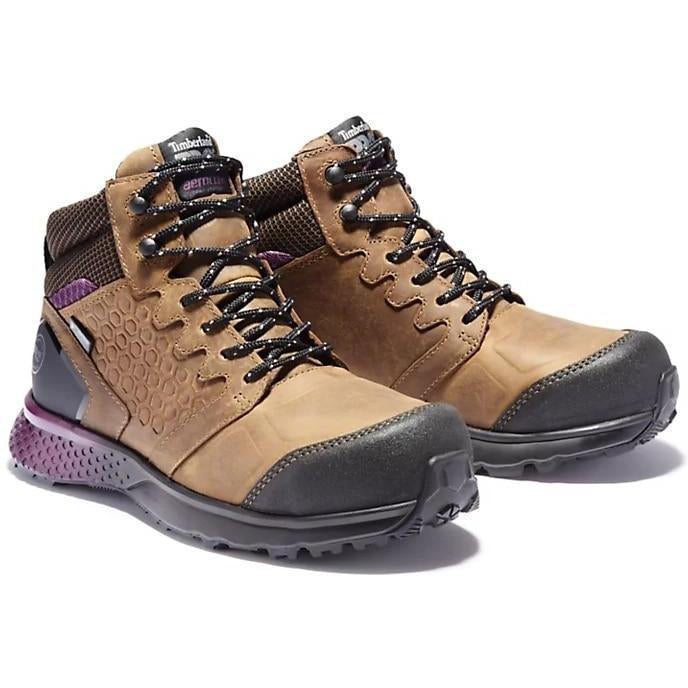 Timberland Pro Women's Reaxion Comp Toe WP Work Boot Brown TB0A219B214 5.5 / Medium / Brown - Overlook Boots