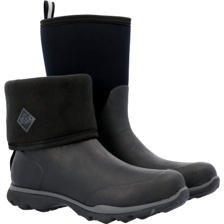 Muck Men's Arctic Excursion Mid 12" WP Rubber Work Boot- Black - AEP-000  - Overlook Boots