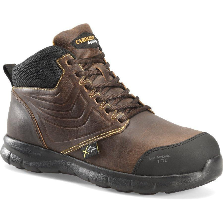 Carolina Men's Lytning 1.9 Comp Toe WP MG LW Work Shoe - Brown- CA1907 8 / Medium / Dark Brown - Overlook Boots