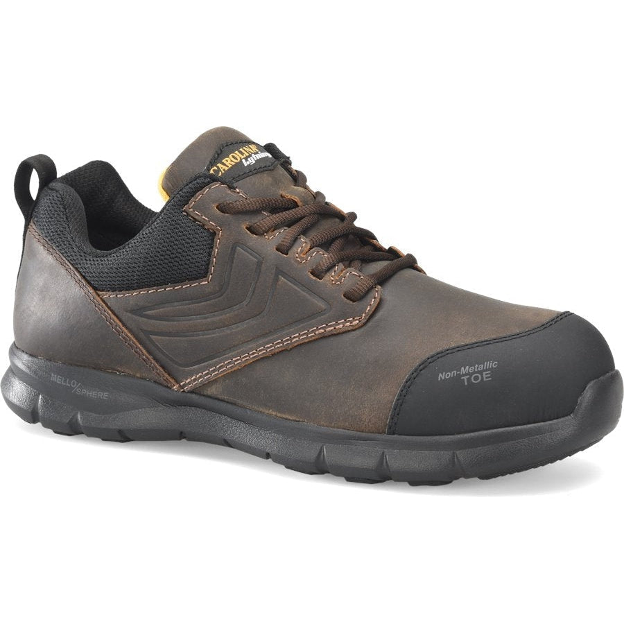 Carolina Men's Lytning 1.9 Low Cut Comp Toe Work Shoe - Brown - CA1910 8 / Medium / Dark Brown - Overlook Boots