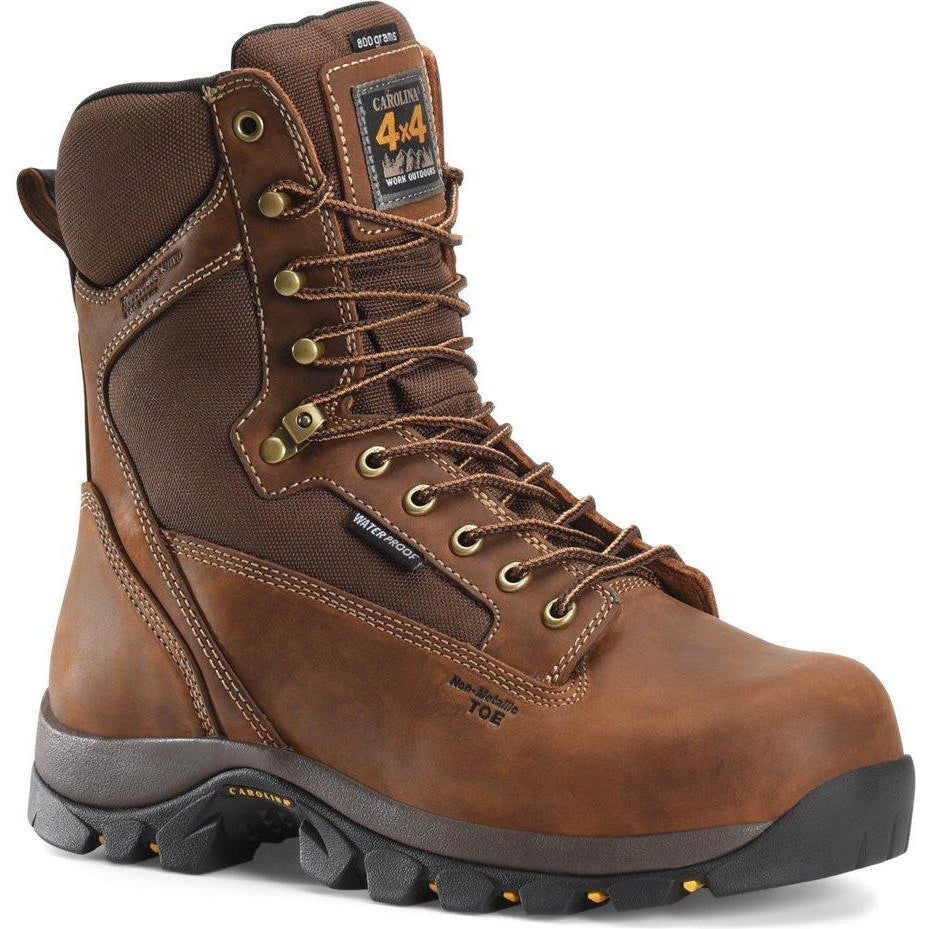 Carolina Men's Forrest 8” WP Ins Comp Toe Work Boot - Brown - CA4515 8 / Medium / Brown - Overlook Boots