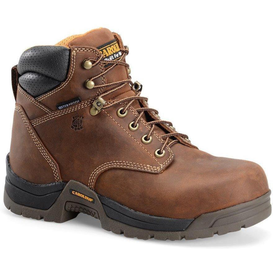 Carolina Men's Bruno Lo 6" WP Comp Toe Work Boot - Brown - CA5520 7 / Medium / Brown - Overlook Boots
