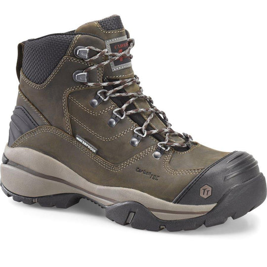 Carolina Men's Flagstone 6" Waterproof Carbon Composite Toe Hiker Work Boot CA5525 8.0 / Medium / Brown - Overlook Boots