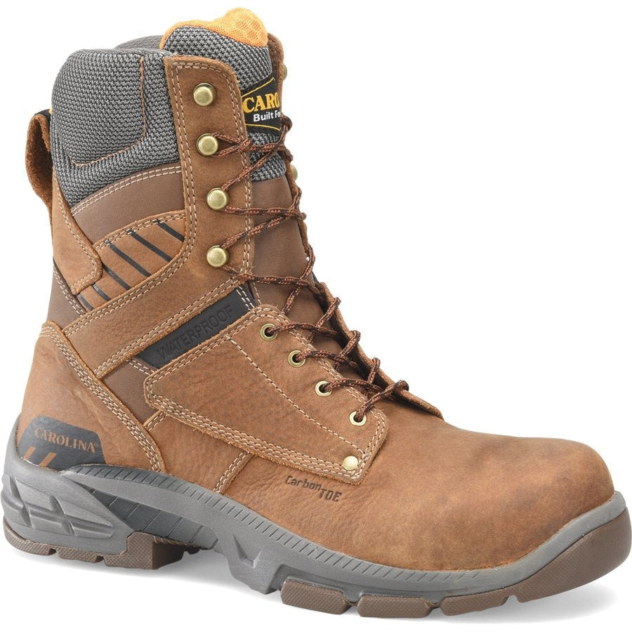 Carolina Men’s Duke Carbon 8" WP Comp Toe  Work Boot -Brown- CA5543 8 / Medium / Brown - Overlook Boots