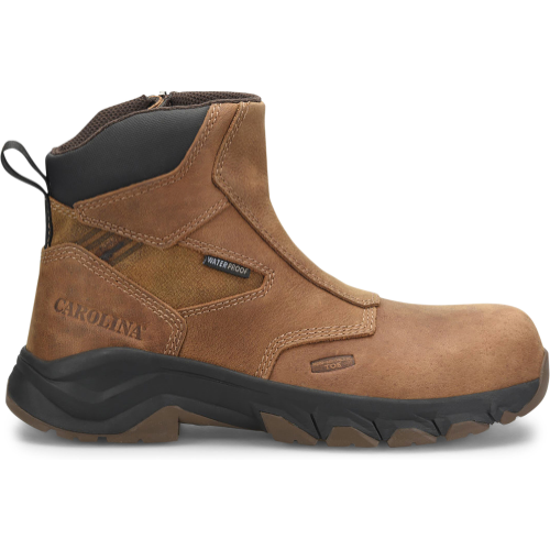 Carolina Men's Subframe 6" WP Side Zip Comp Toe Work Boot -Brown- CA5550 8 / Medium / Brown - Overlook Boots
