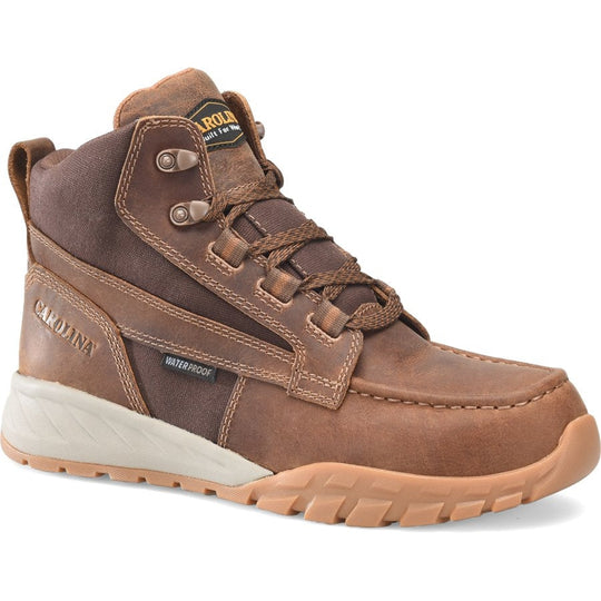 Carolina Men's Challenge 6" Waterproof Composite Toe Hiker Work Boot - Brown - CA5593 8.0 / Medium / Brown - Overlook Boots