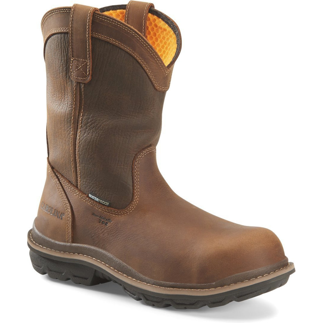 Carolina Men's Mandrel 10" Comp Toe WP Wellington Work Boot- Brown - CA6558 8 / Medium / Dark Brown - Overlook Boots