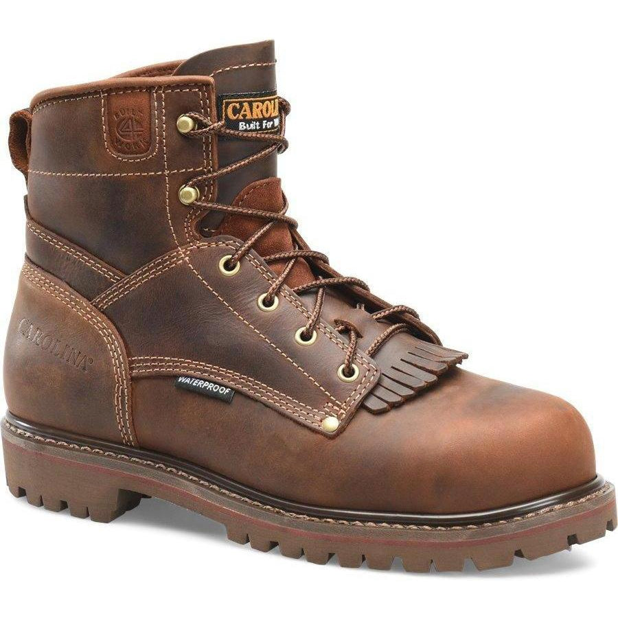 Carolina Men's 28 Series 6” WP Grizzly Work Boot - Brown - CA7028 7 / Medium / Brown - Overlook Boots