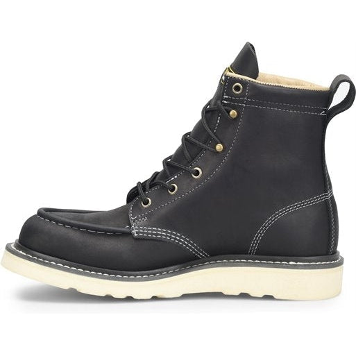 Carolina Men's Wedge Amp Mx 6" Moc Toe Casual Work Boot -Black- CA7064 - Overlook Boots