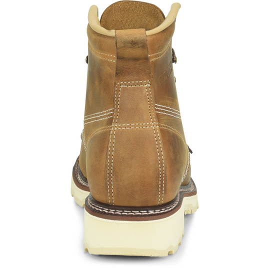 Carolina Men's Ferric 6" Steel Toe Moc Toe Work Boot - Brown - CA7514  - Overlook Boots