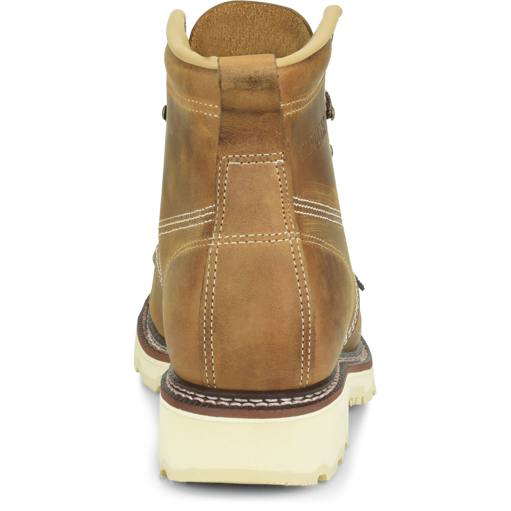 Carolina Men's Ferric 6" Steel Toe Moc Toe Work Boot - Brown - CA7514  - Overlook Boots