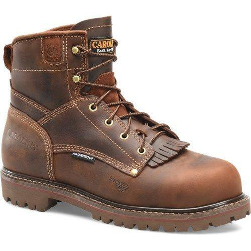 Carolina Men's 28 Series 6” Comp Toe WP Grizzly Work Boot - Brown - CA7528 7 / Medium / Brown - Overlook Boots