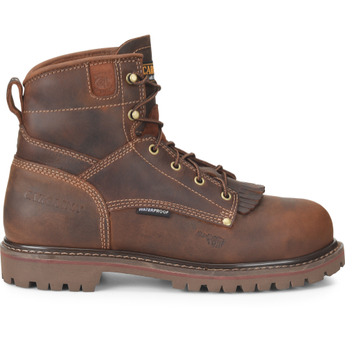 Carolina CA7528 Men's 28 Series 6" Composite Toe Waterproof Work Boot - Brown - Overlook Boots
