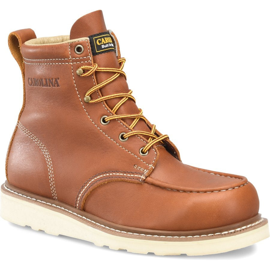 Carolina Men's Amp Mx 6" Wedge ST Causal Work Boot Brown-  CA7563 8 / Medium / Brown - Overlook Boots