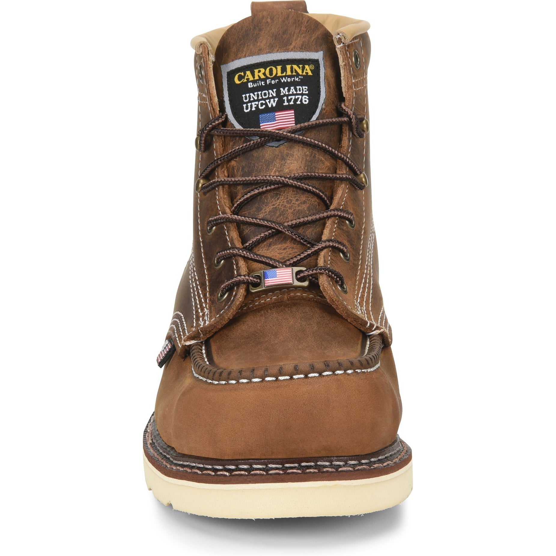 Carolina Men's AMP USA Made 6" Stl Toe Wedge Work Boot Brown - CA7811  - Overlook Boots
