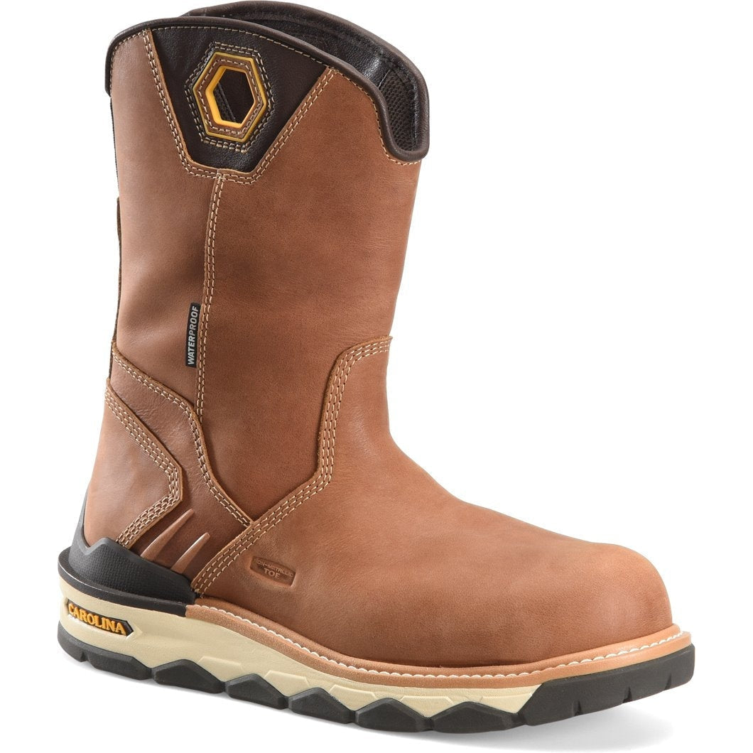 Carolina Men's Earthmover 10" WP Comp Toe Wedge Work Boot -Brown- CA7833 8 / Medium / Brown - Overlook Boots