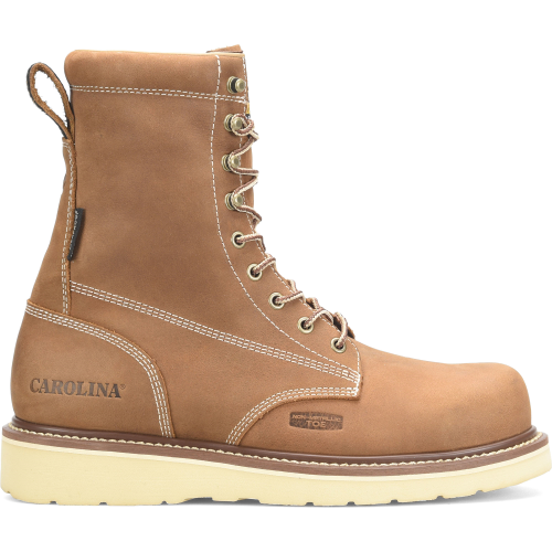 Carolina Men's Amped 8" Composite Toe Waterproof Wedge Work Boot - Brown - CA7842 - Overlook Boots