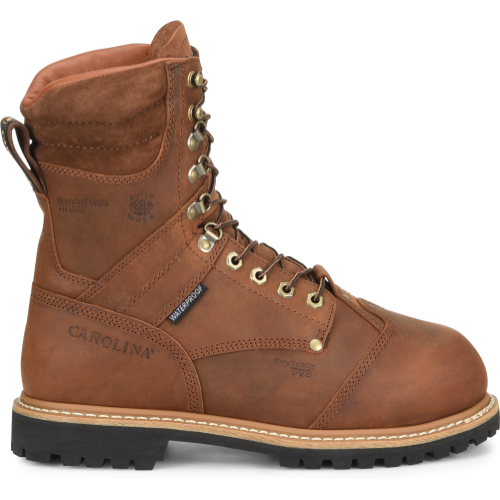 Carolina Men's Metpro Crazy Hardrock 8" Composite Toe Waterproof Work Boot -Brown- CA7921 - Overlook Boots