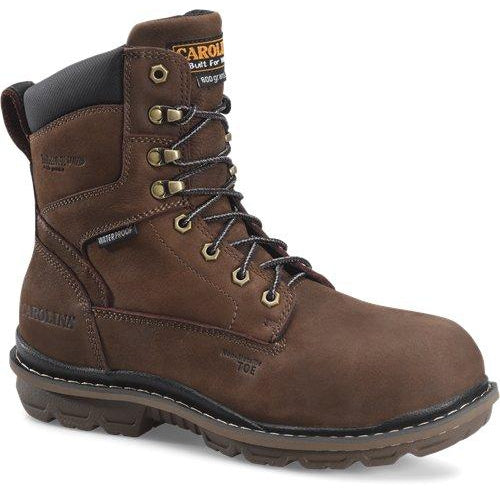 Carolina Men's Dormite 8” Comp Toe Ins WP Work Boot  - Brown - CA8556 8 / Medium / Brown - Overlook Boots
