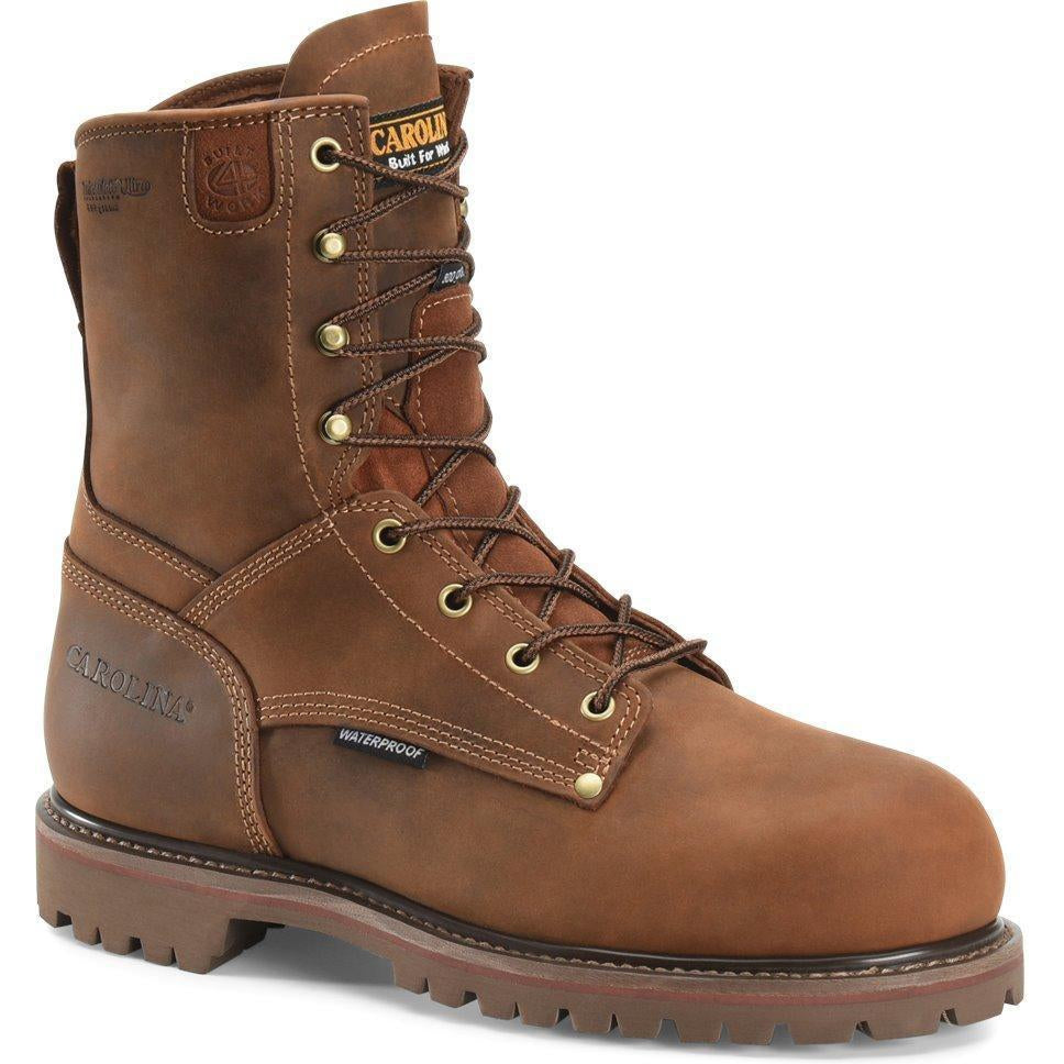 Carolina Men's 28 Series 8" WP Ins Grizzly Work Boot - Brown - CA9028 8 / Wide / Brown - Overlook Boots