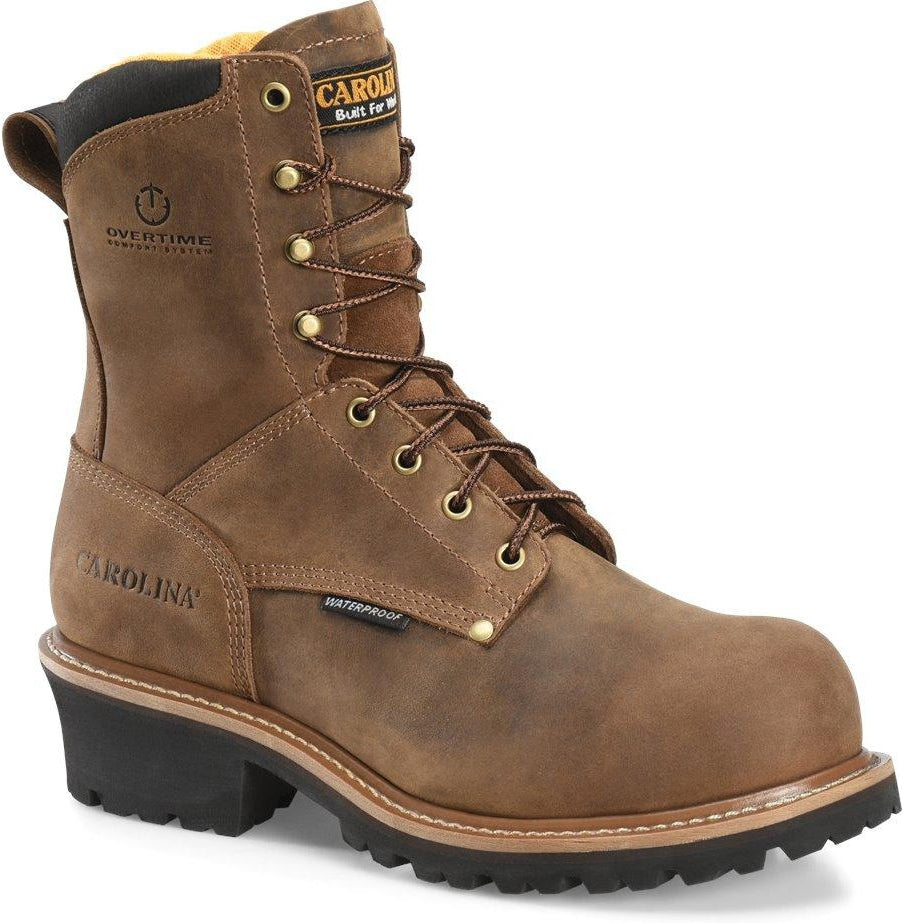 Carolina Men's Poplar 8" Soft Toe Waterproof Work Boot - Brown - CA9052 8 / Medium / Brown - Overlook Boots