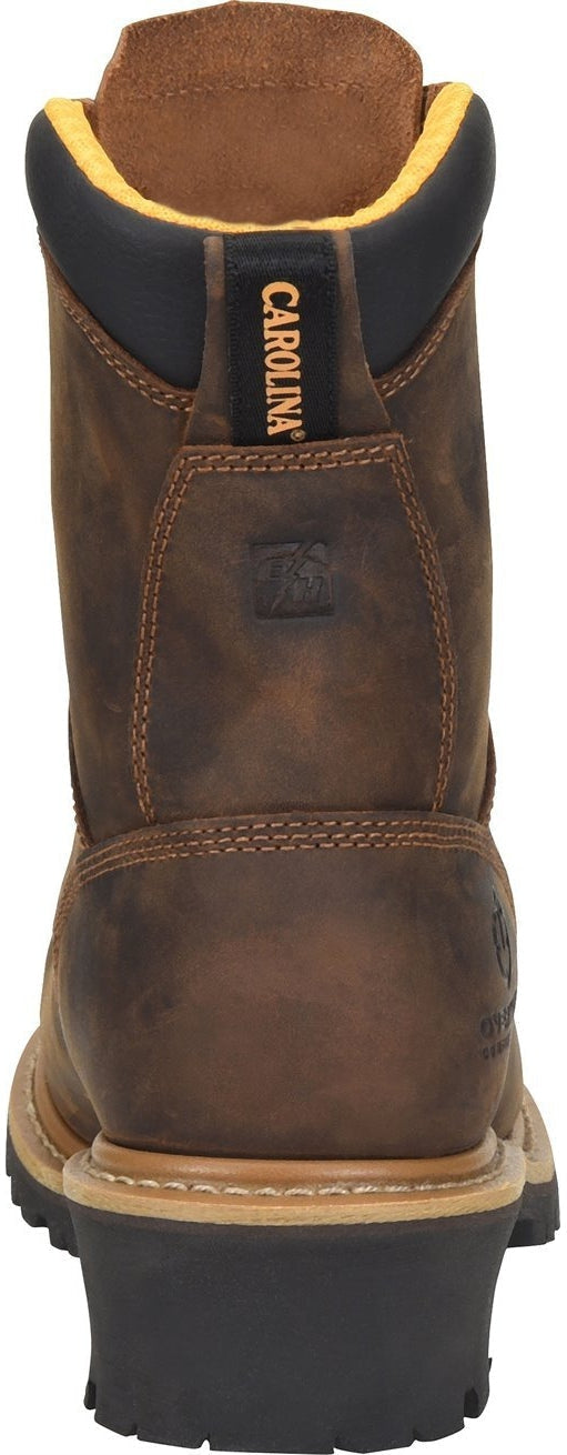 Carolina Men’s Poplar 8” Soft Toe WP Logger Work Boot - Brown - CA9053  - Overlook Boots