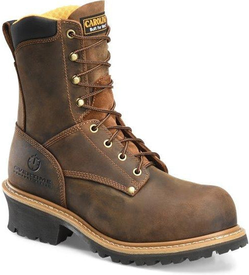 Carolina Men’s Poplar 8” Soft Toe WP Logger Work Boot - Brown - CA9053 8 / Medium / Brown - Overlook Boots
