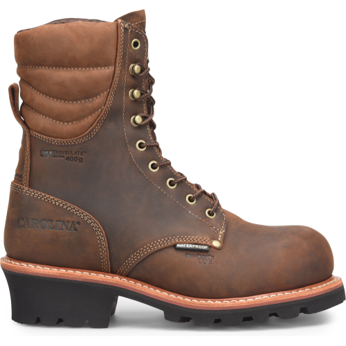 Carolina Men's Hemlock 9" Comp Toe WP 400G Logger Work Boot - CA9834  - Overlook Boots