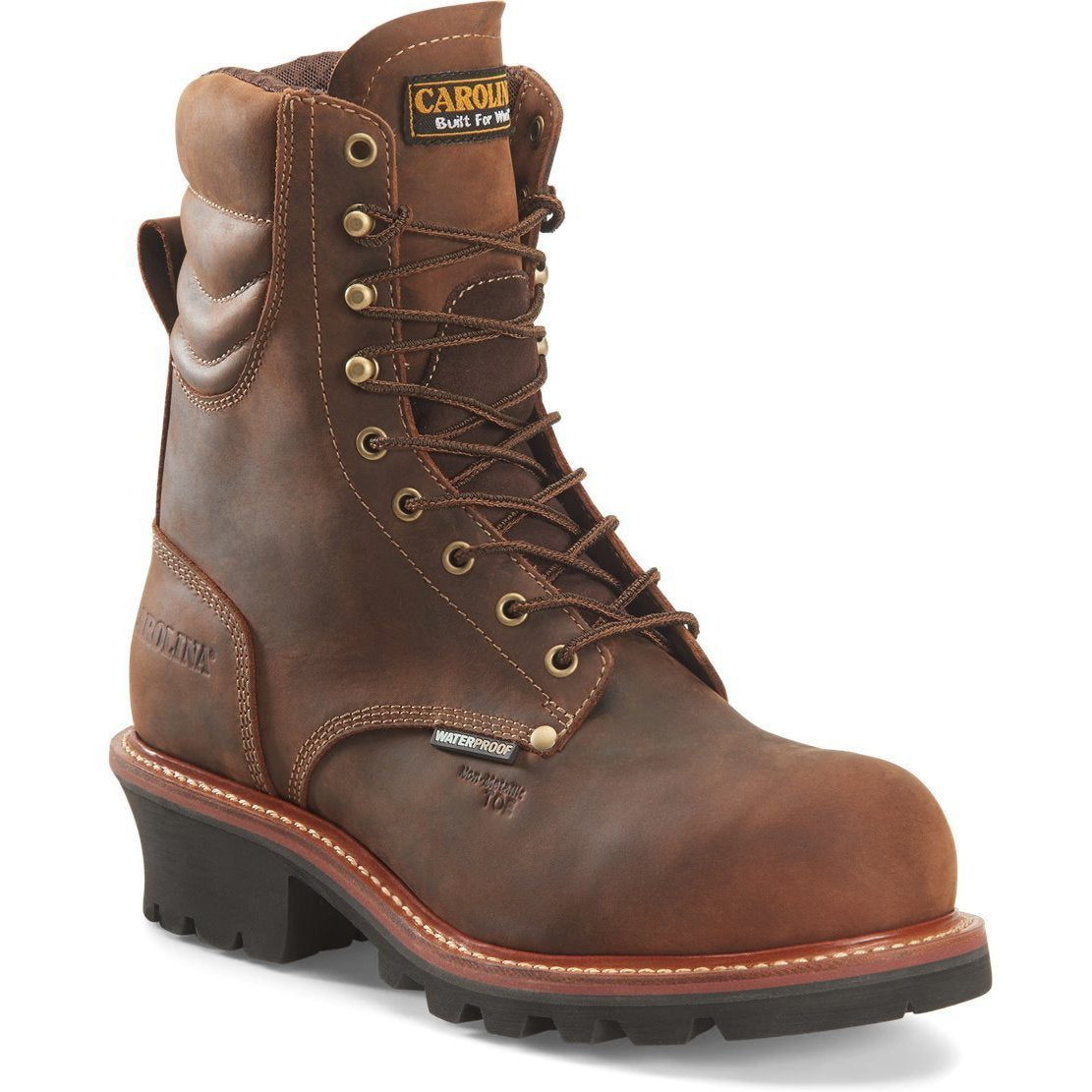 Carolina Men's Hemlock Composite Toe Logger Work Boot - Brown - CA9854 8 / Medium / Brown - Overlook Boots