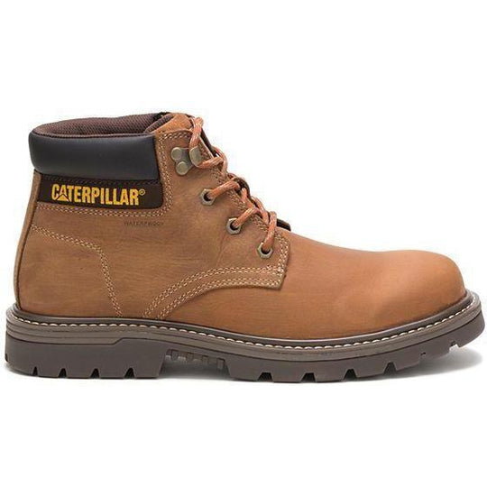 CAT Men's Outbase Soft Toe Waterproof Work Boot - Brown - P51032  - Overlook Boots