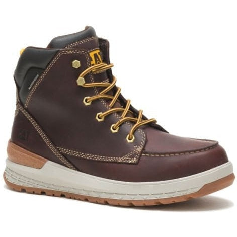 Cat Men's Impact Soft Toe WP Slip Resist Work Boot -Friar Brown- P51076  - Overlook Boots