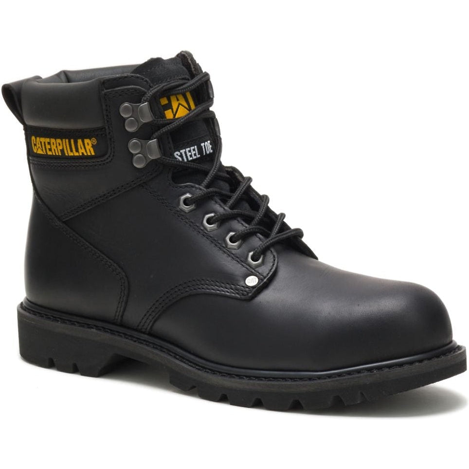 CAT Men's Second Shift Steel Toe Work Boot - Black - P89135  - Overlook Boots