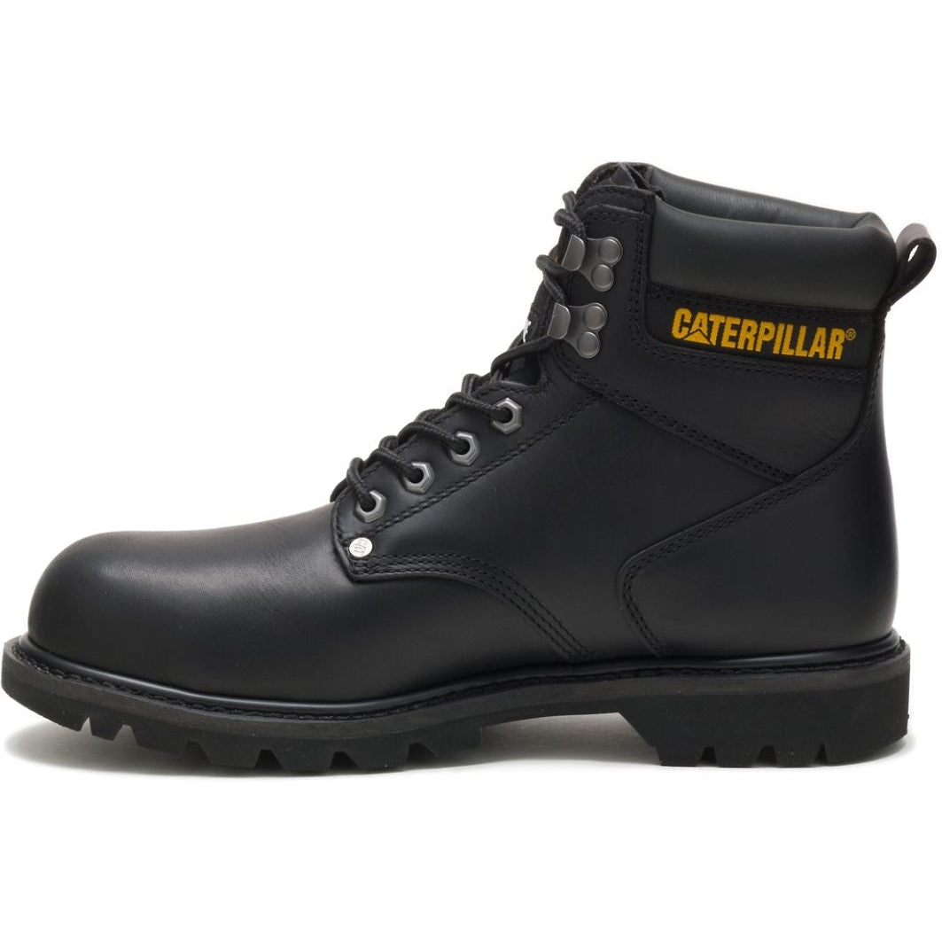 CAT Men's Second Shift Steel Toe Work Boot - Black - P89135  - Overlook Boots