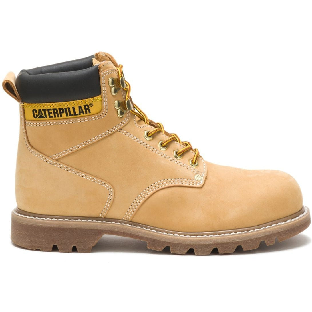CAT Men's Second Shift Steel Toe Work Boot - Honey Nubuck - P89162 14 / Medium / Wheat - Overlook Boots